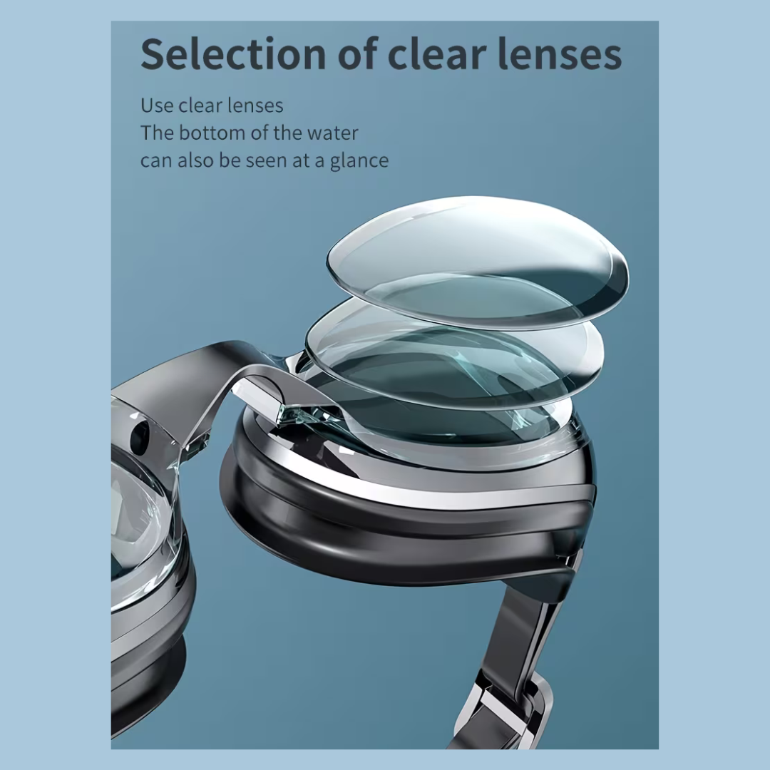 First Lens Customize Powered Swimming Goggles with UV Protection & Antifog - 011