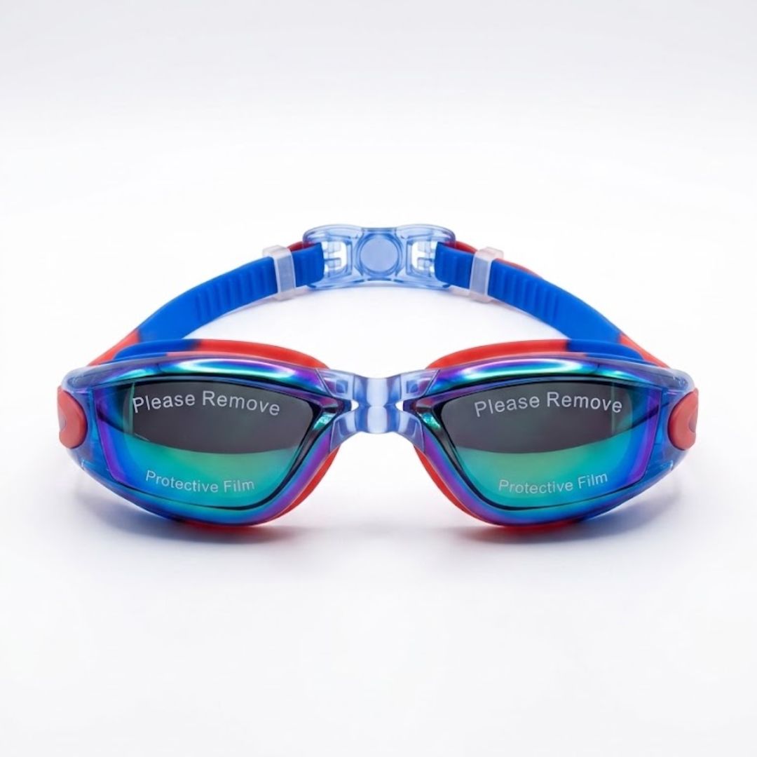 First Lens Kids Swimming Goggles (Age 8 to 18) Red-Blue - SW48