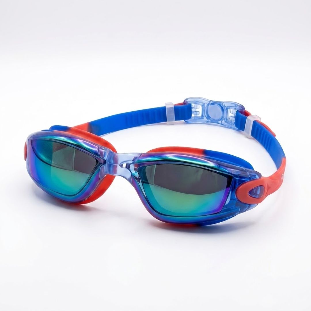 First Lens Kids Swimming Goggles (Age 8 to 18) Red-Blue - SW48