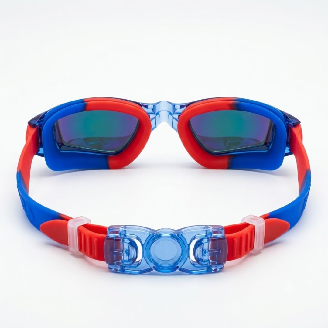 First Lens Kids Swimming Goggles (Age 8 to 18) Red-Blue - SW48
