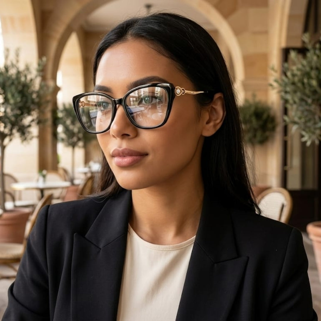 First Lens AzureBay Blue Light Computer Glasses - Black - B119