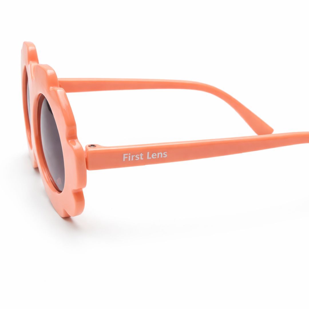First Lens Charm Customized Kids Sunglasses With Name UV400 Coral Pink - S428