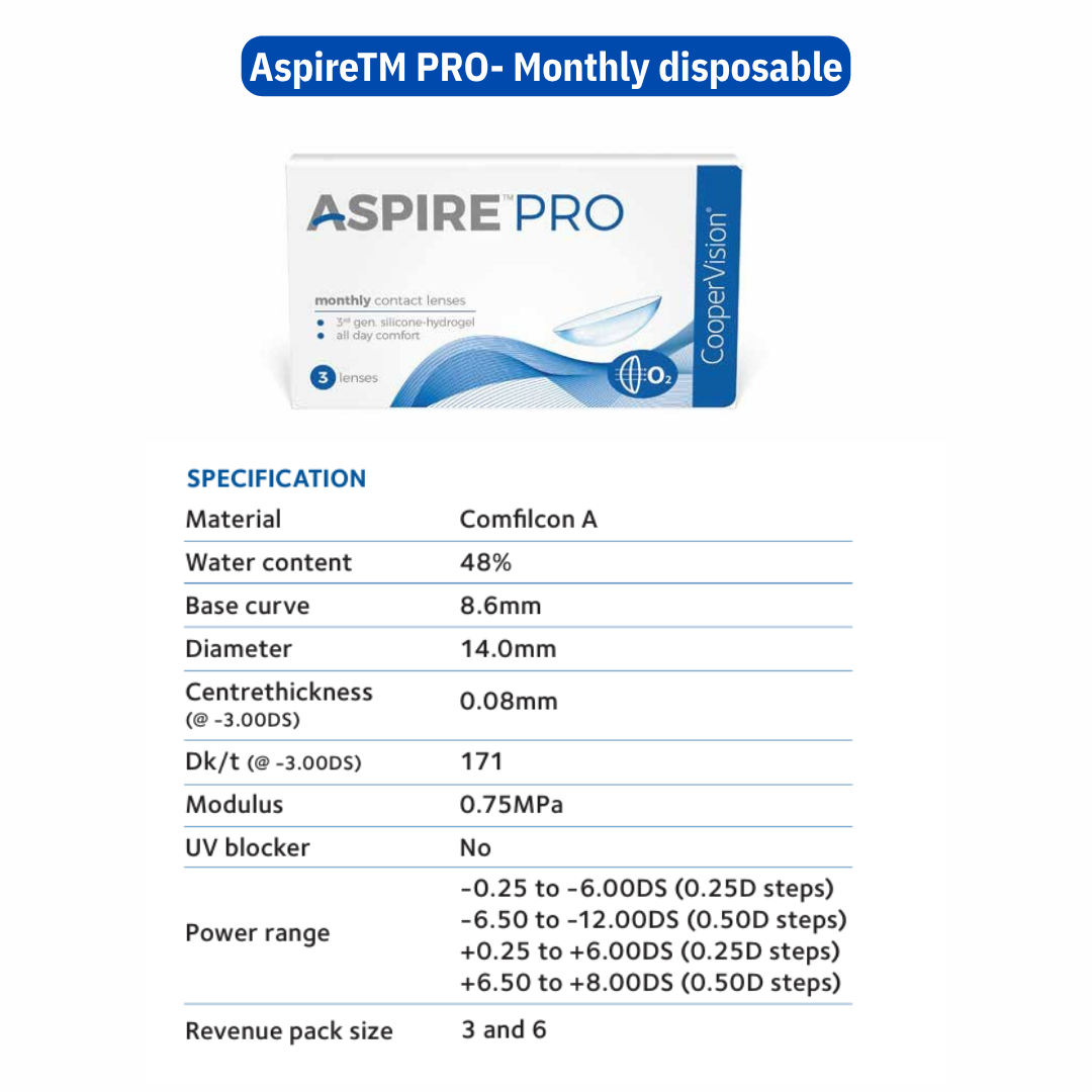 Cooper Vision Aspire Pro (3 Lens/box)