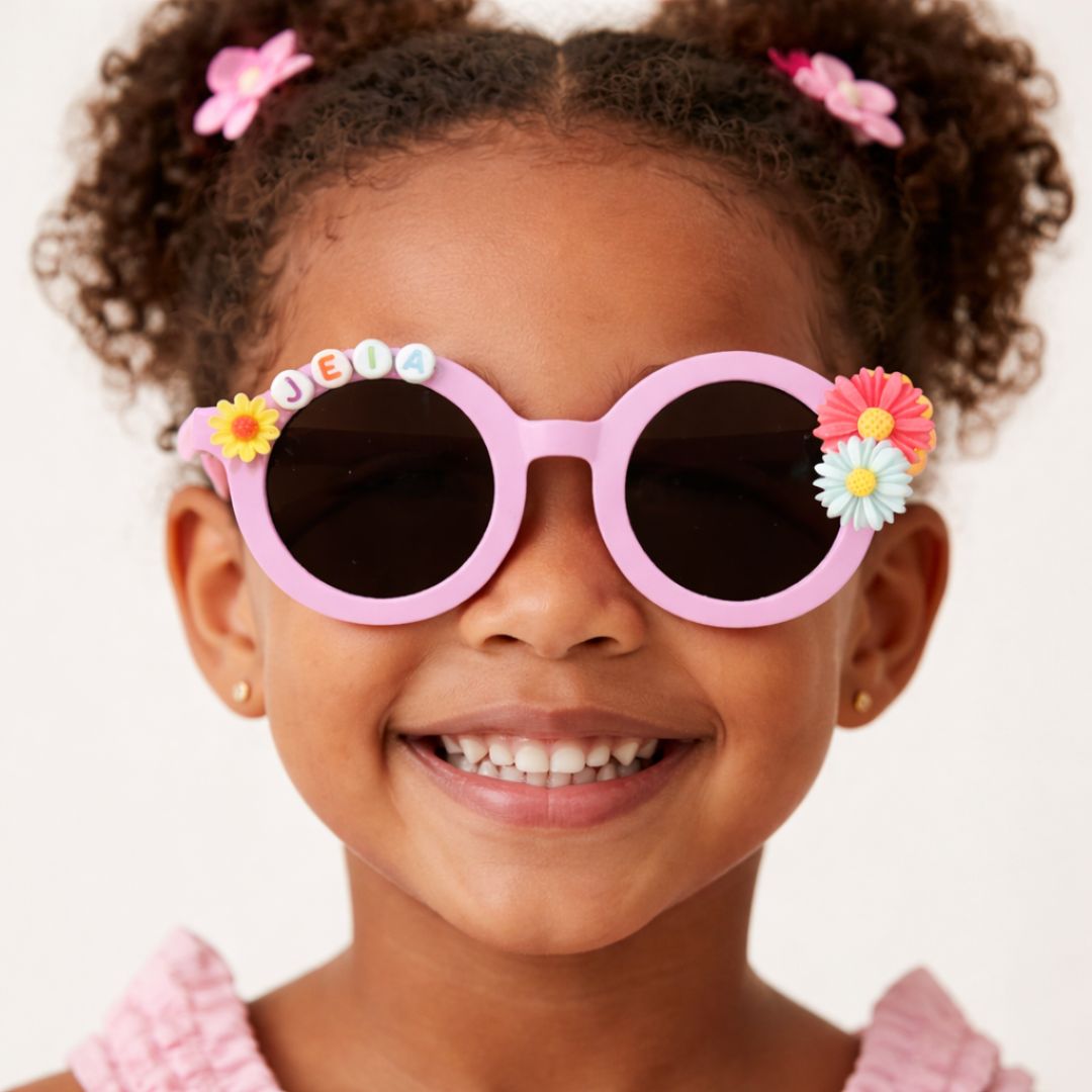 First Lens Kids Custom Sunglasses With Name UV-Lavender-400