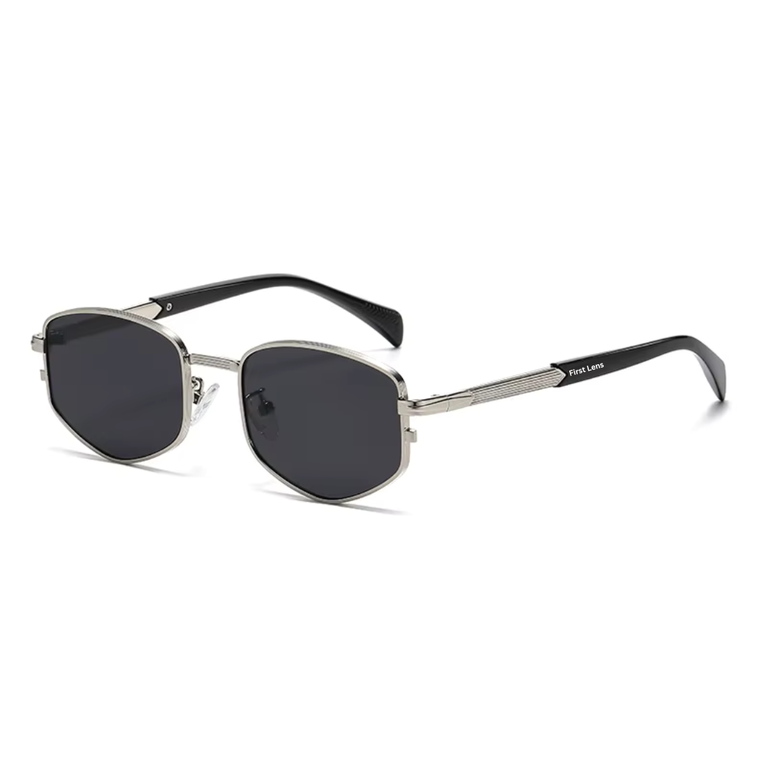 First Lens AeroPrime UV400 Sunglasses - Silver-Black - S335