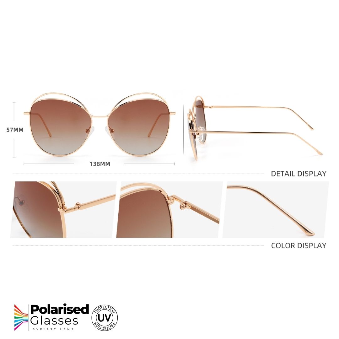 Modern black fashion polarized sunglasses Arcane S032