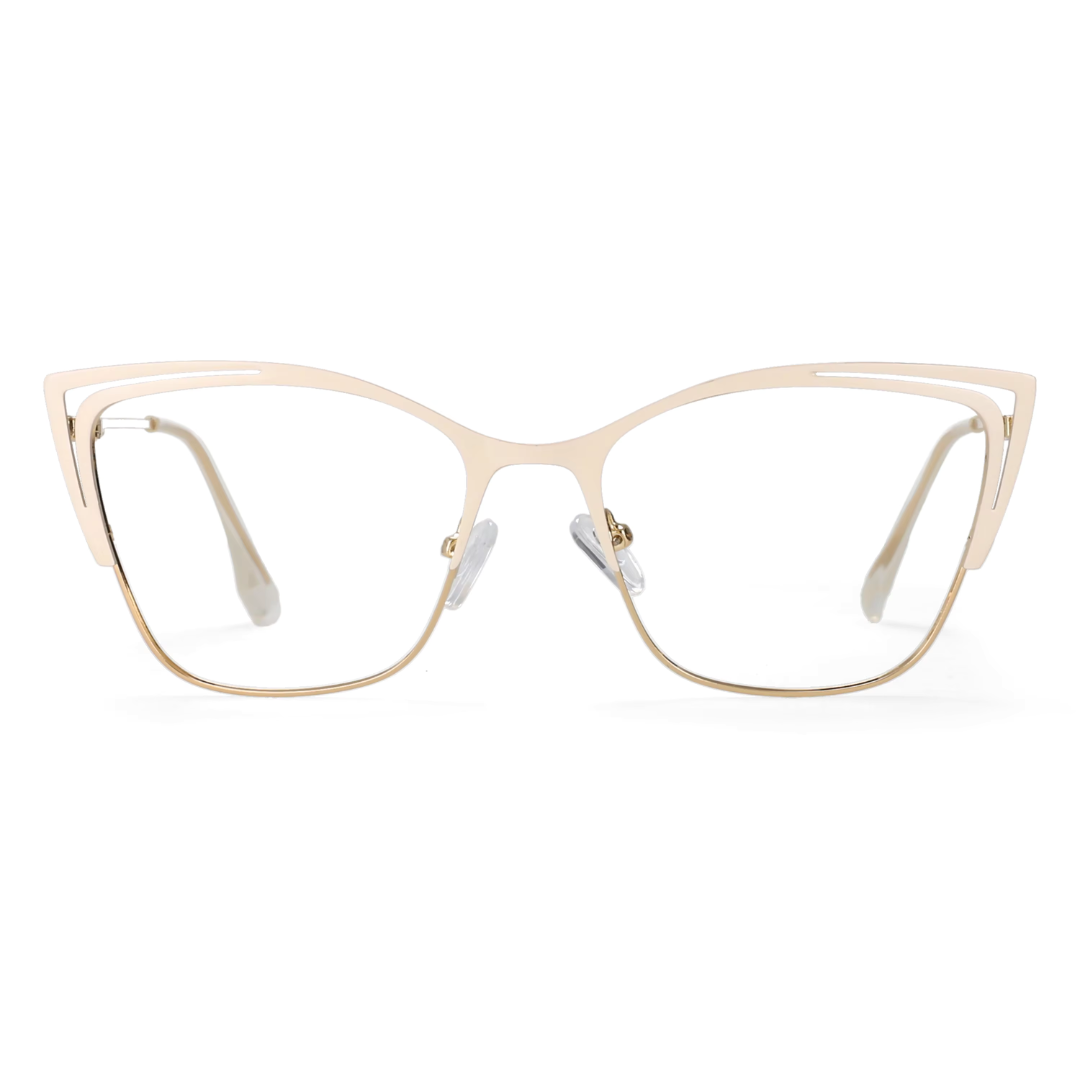 First Lens Beige Charm Cat-Eye Blue Light Computer Glasses