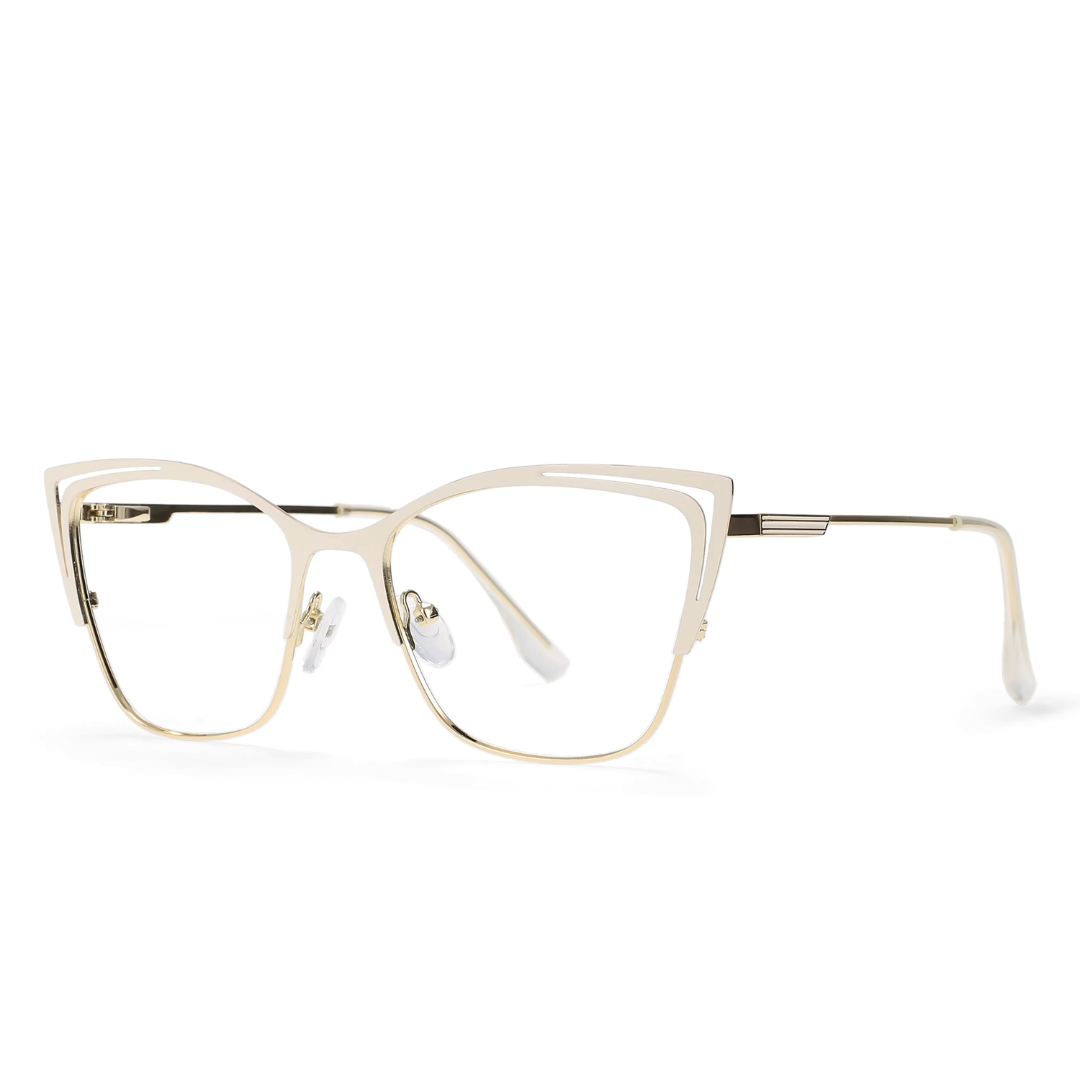 First Lens Beige Charm Cat-Eye Blue Light Computer Glasses