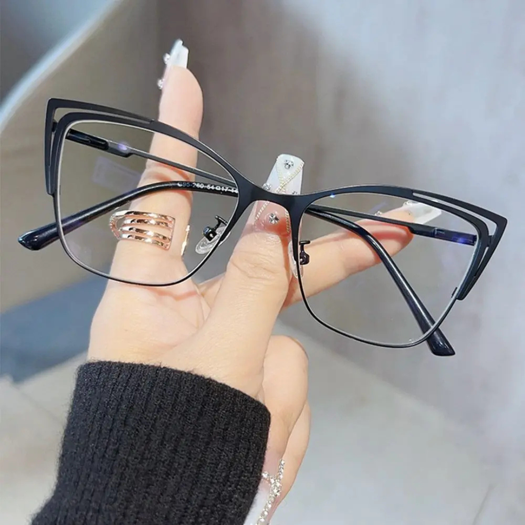 First Lens Black Charm Cat-Eye Blue Light Computer Glasses
