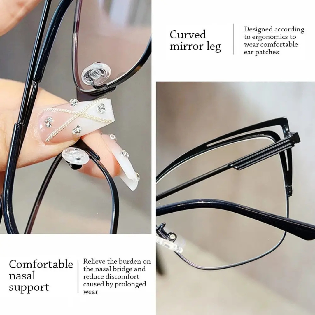 First Lens Black Charm Cat-Eye Blue Light Computer Glasses