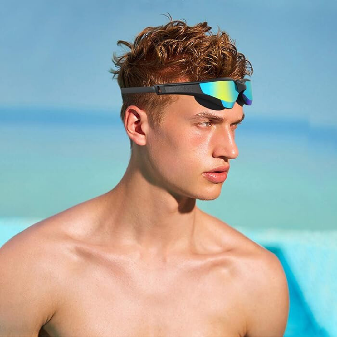 Swimming gear - First Lens BlueDive Goggles for Adults in 006 Black