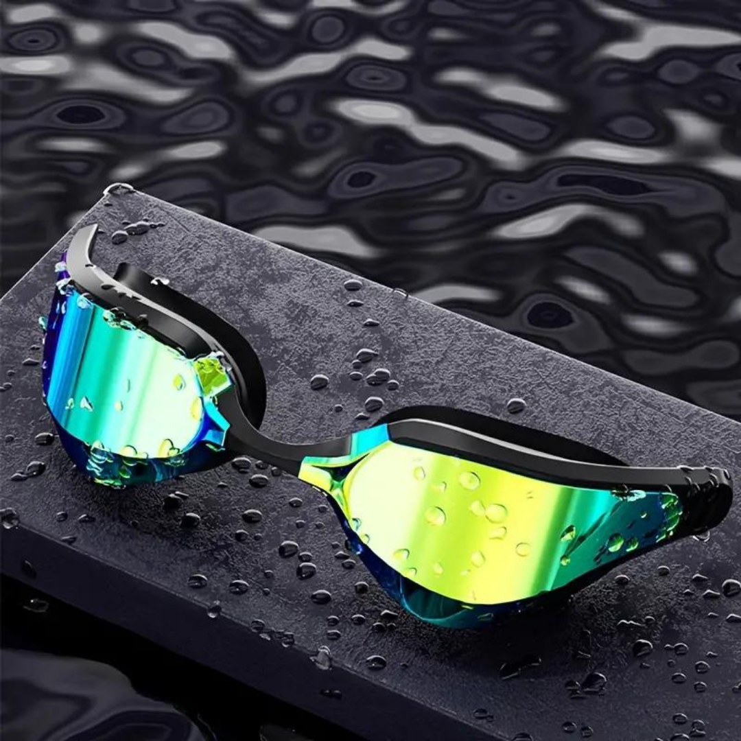 Side view of First Lens BlueDive Swimming Goggles - 006 Black