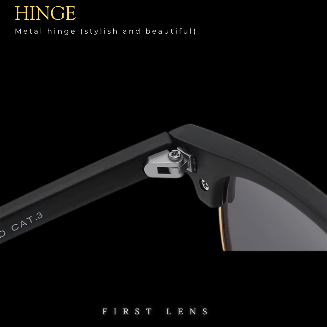 First Lens Bold Matte Sunglasses UV400 - Black - S051