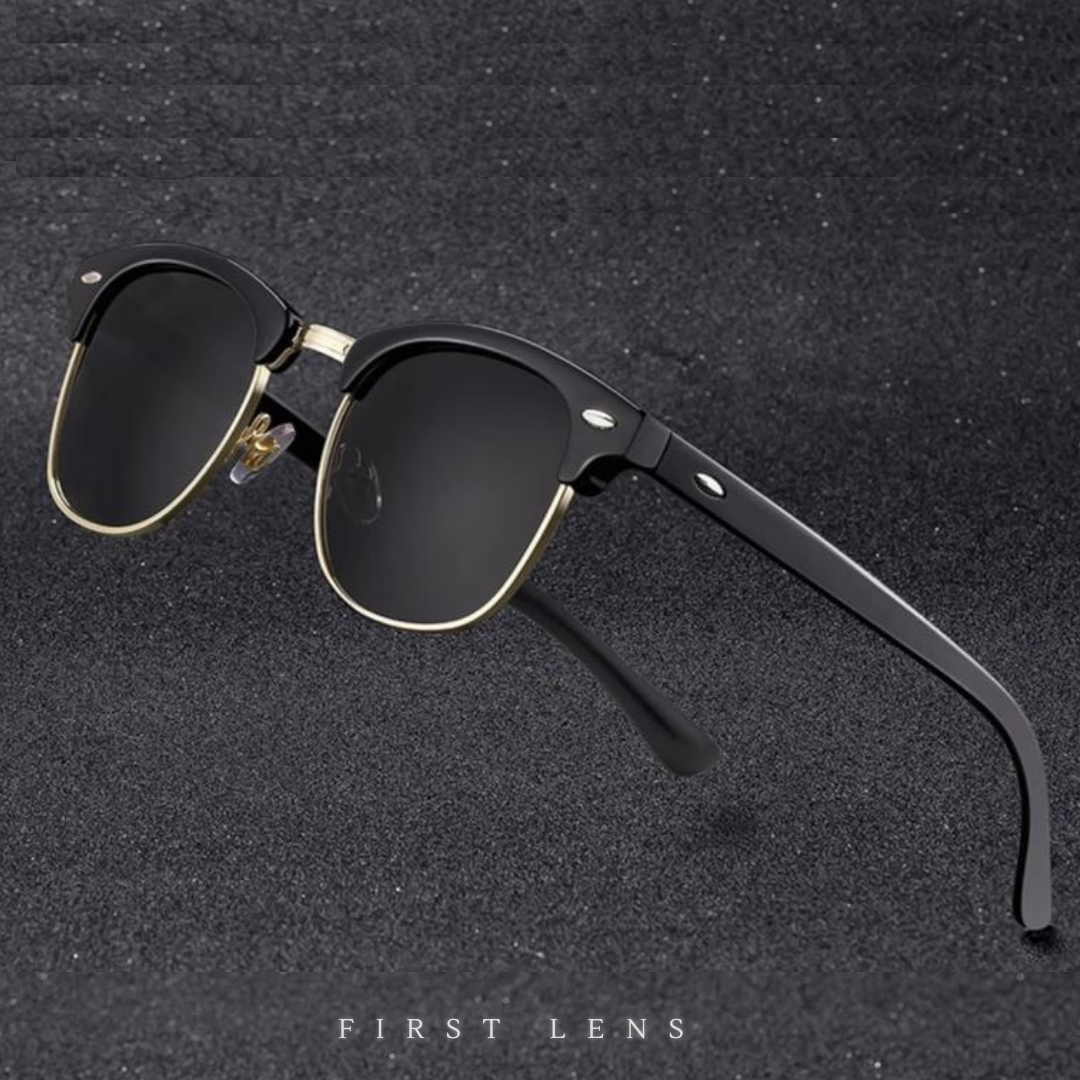 First Lens Bold Matte Sunglasses UV400 - Black - S051