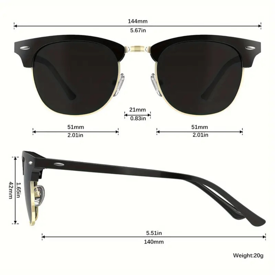 First Lens Bold Matte Sunglasses UV400 - Black - S051