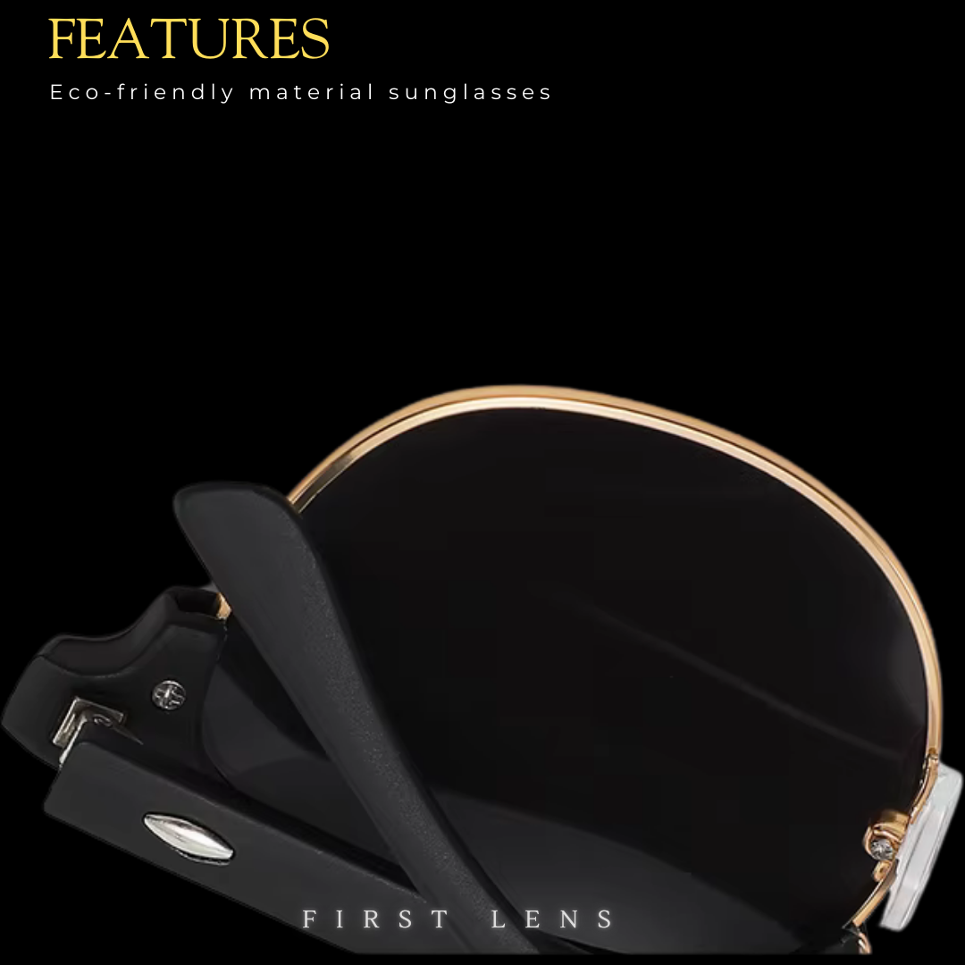 First Lens Bold Matte Sunglasses UV400 - Black - S051