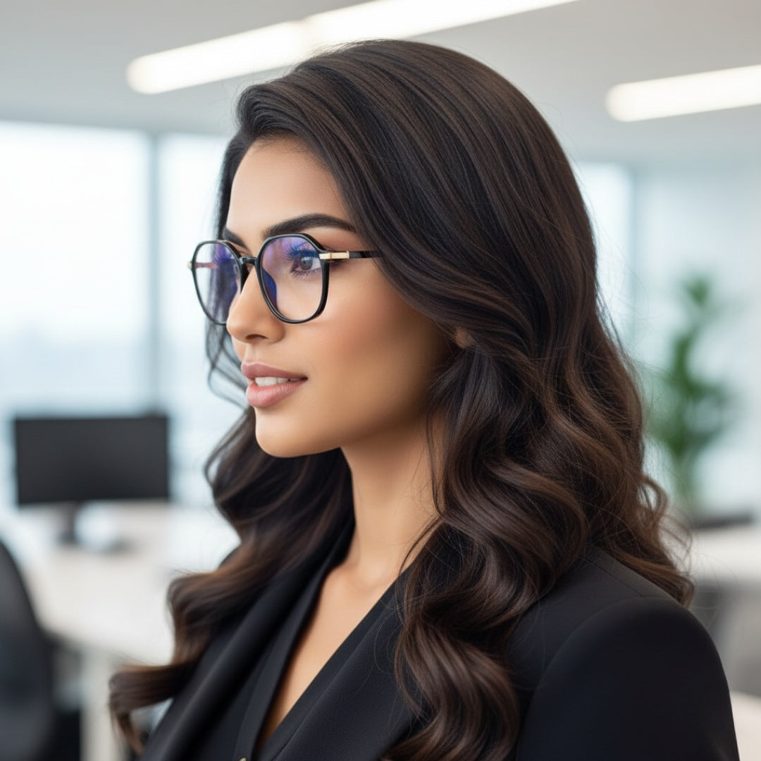 First Lens Chic Square Blue Light Computer Glasses - B043