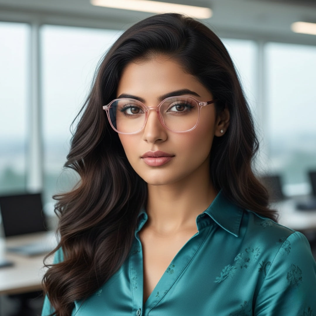 First Lens Chic Square Blue Light Computer Glasses - B043