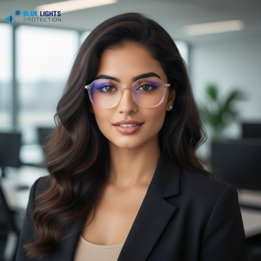First Lens Chic Square Blue Light Computer Glasses - B043