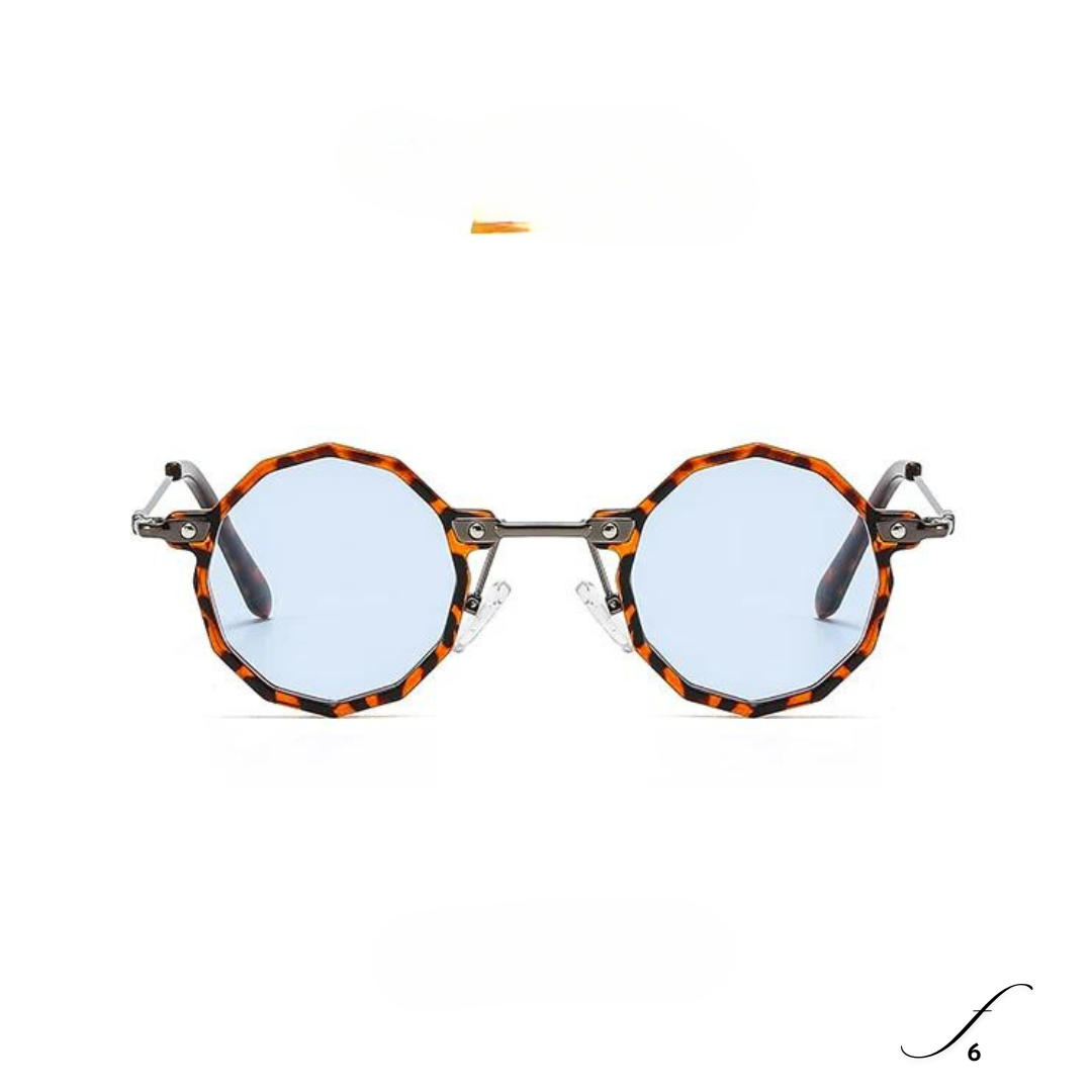 First Lens Classic Black Octagonal Sunglasses - Nose Pads Close-Up