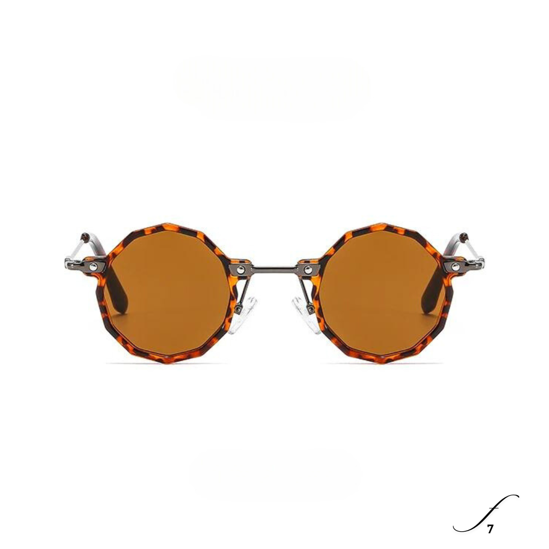 First Lens Classic Black Octagonal Sunglasses - Stylish Design