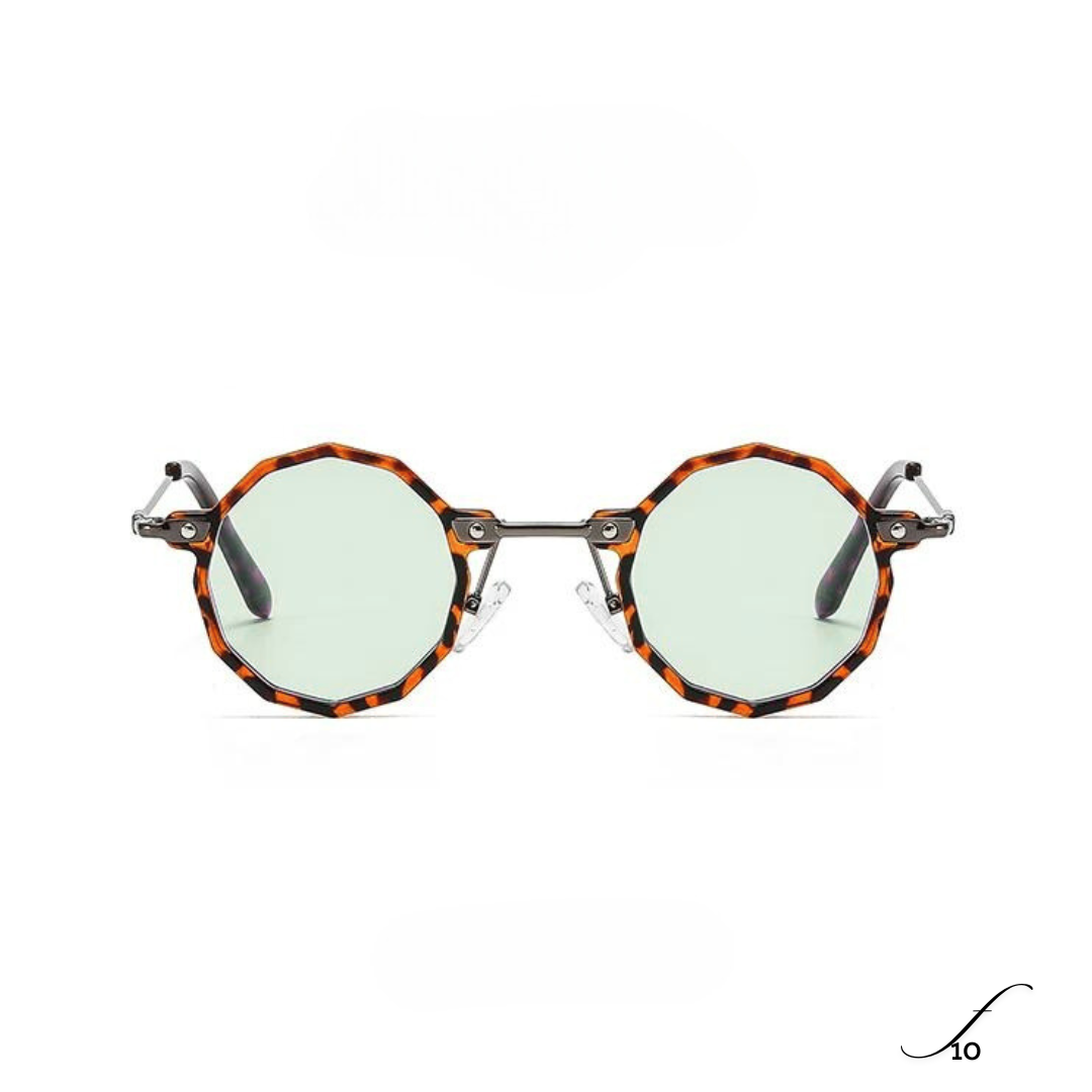 First Lens Classic Black Octagonal Sunglasses - Premium Quality