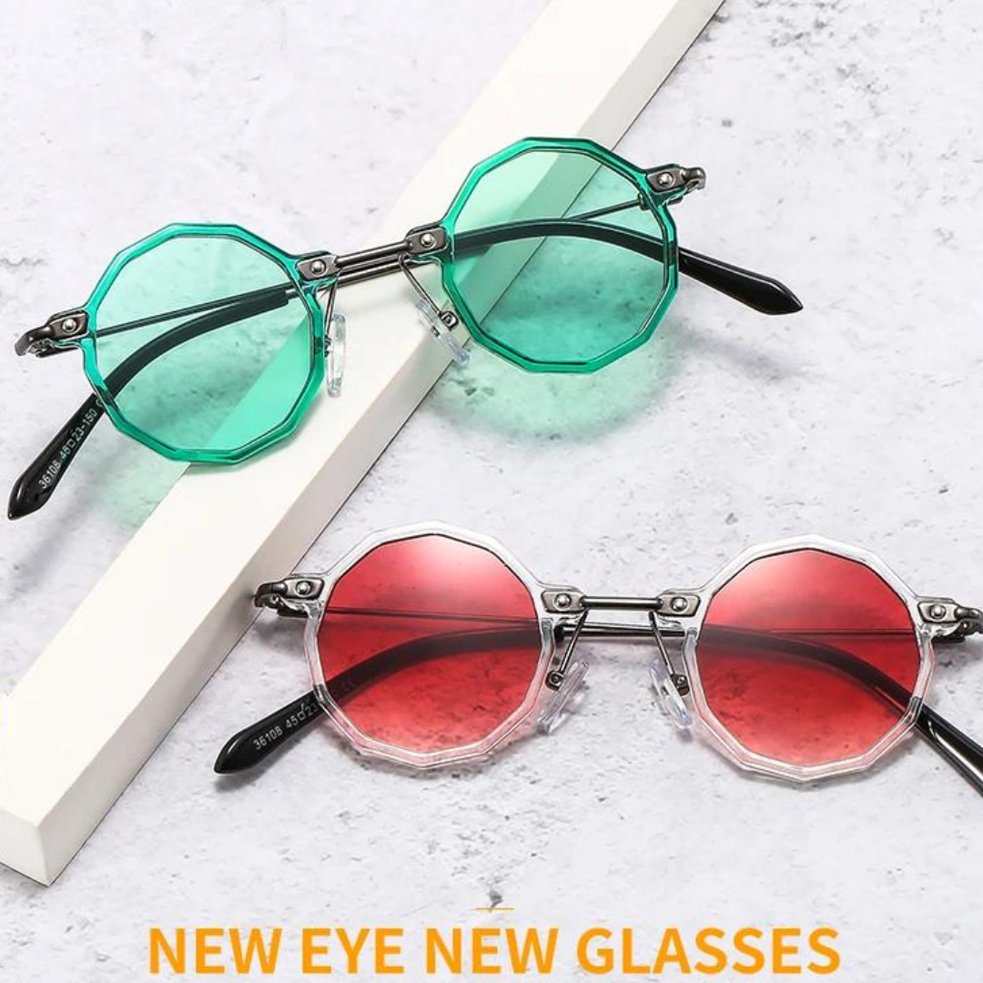 First Lens Classic Black Octagonal Sunglasses - Fashionable Accessory