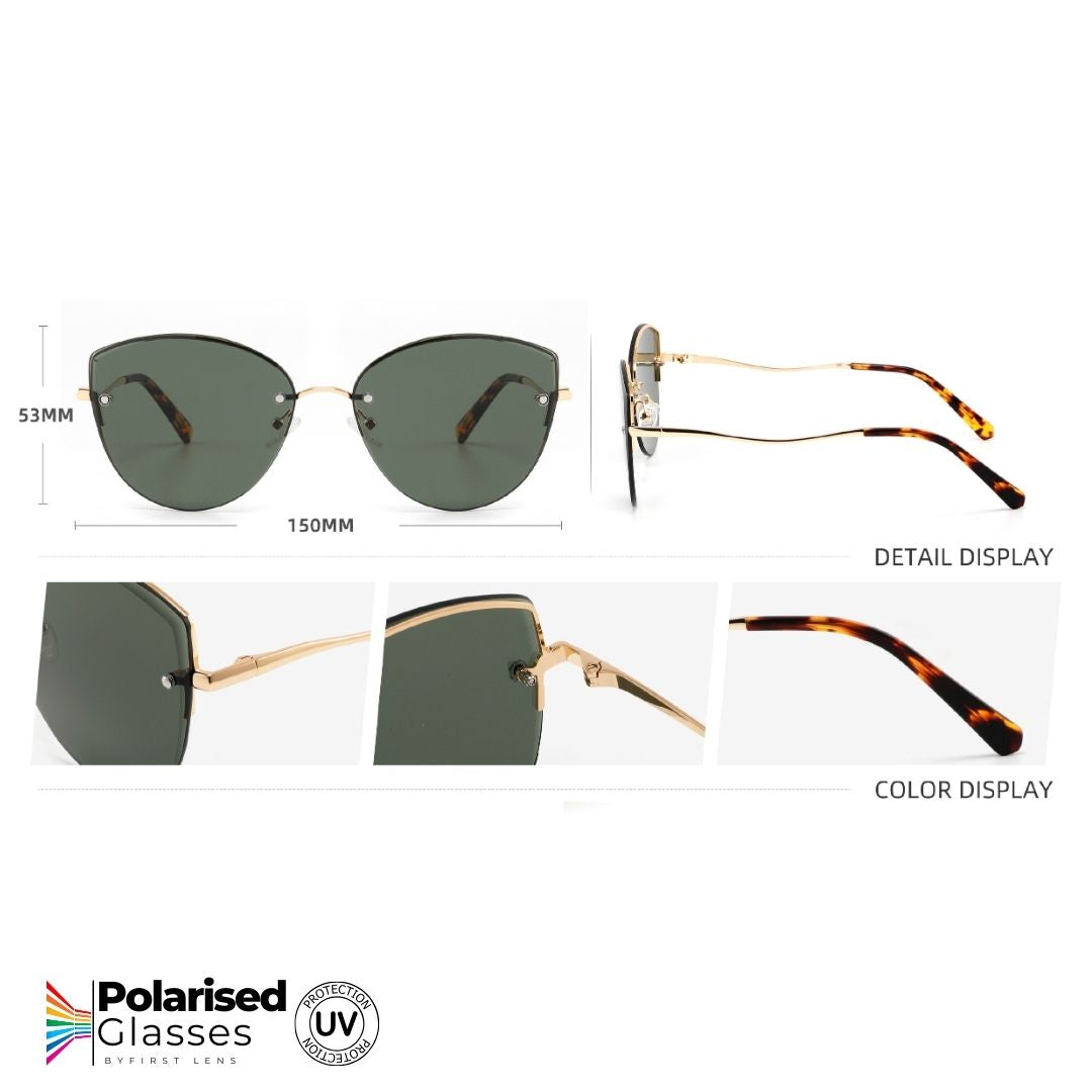 Premium black polarized sunglasses CosmicCharm unisex S037