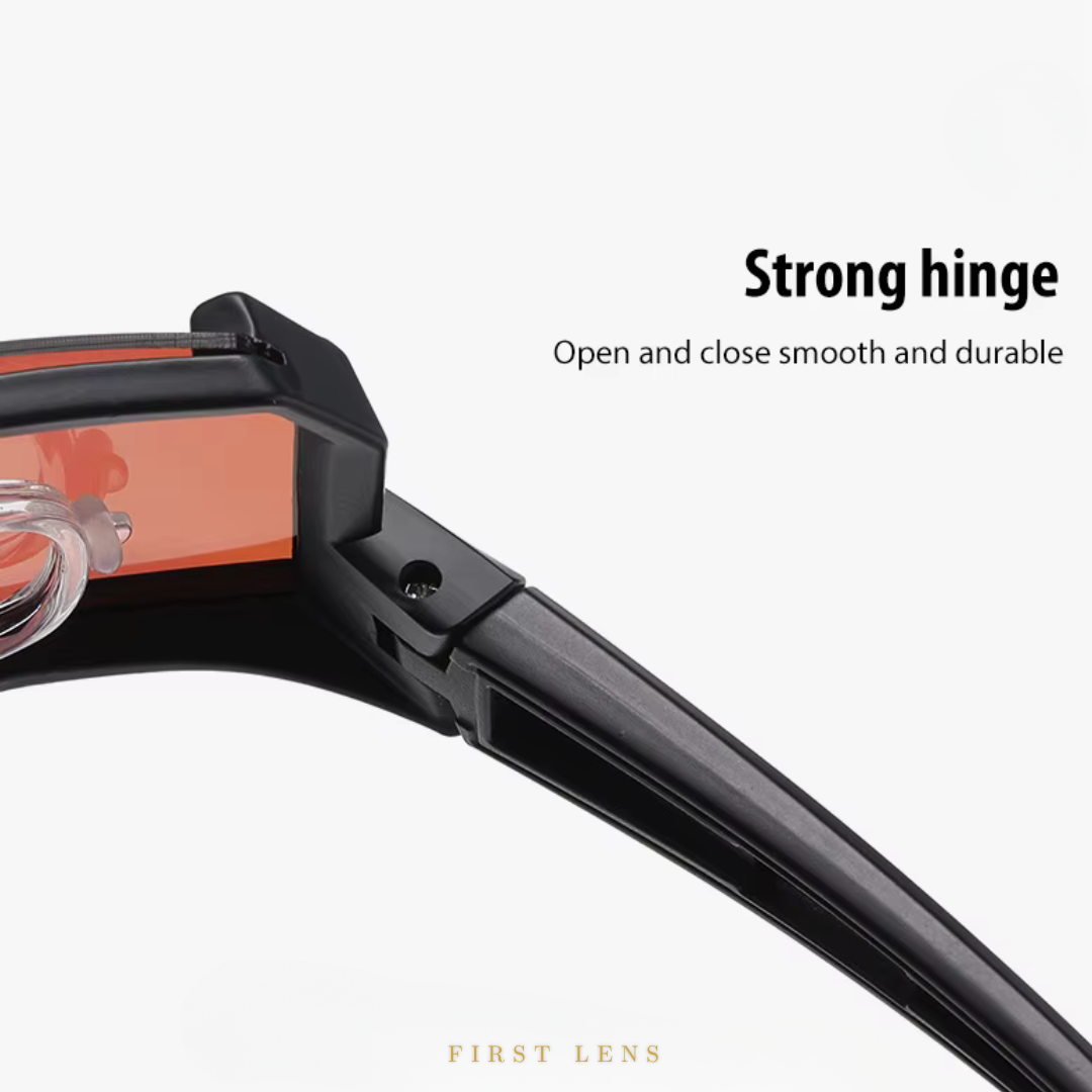 First Lens Customized Power Cycling/Running/Sports Sunglasses Uv400 + Polarized - S039 Blue Yellow