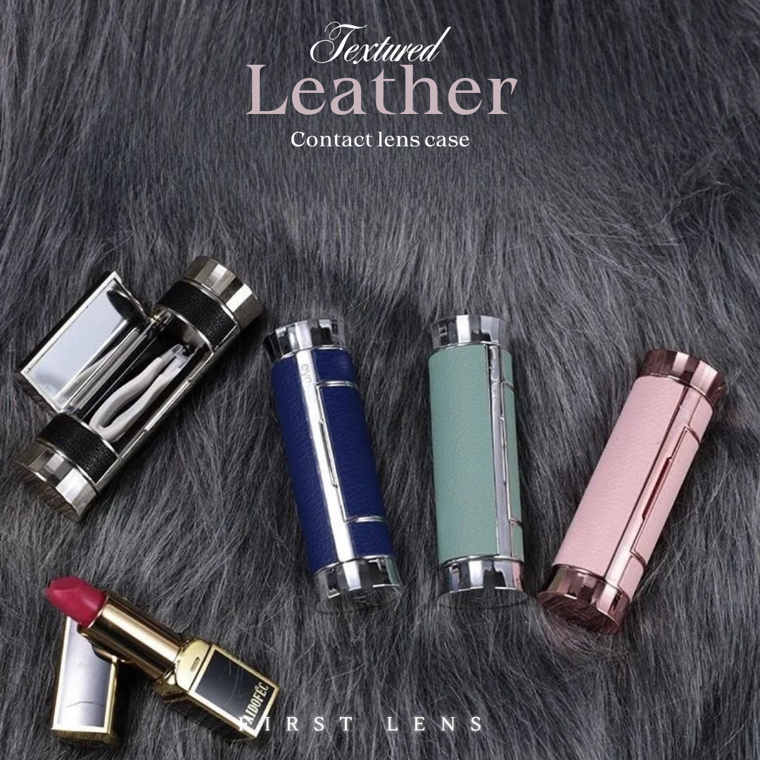 First Lens Cylindro Leather Contact Lens Travel Kit