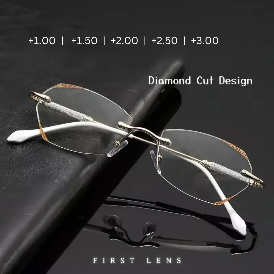 First Lens Diamond-Blink Blue Light Reading Glasses - R004