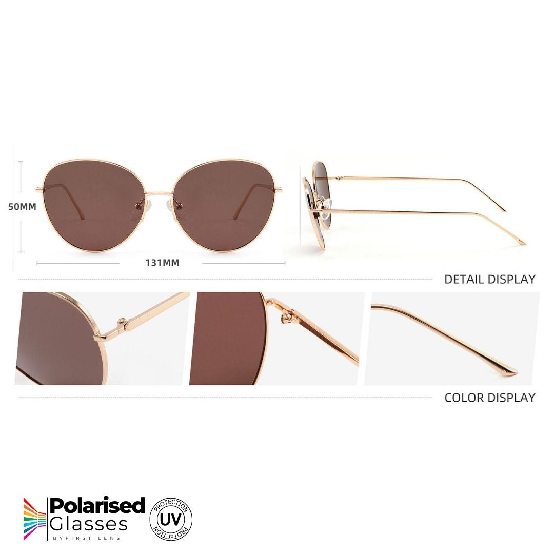 Fashion classic round frame polarized sunglasses S030