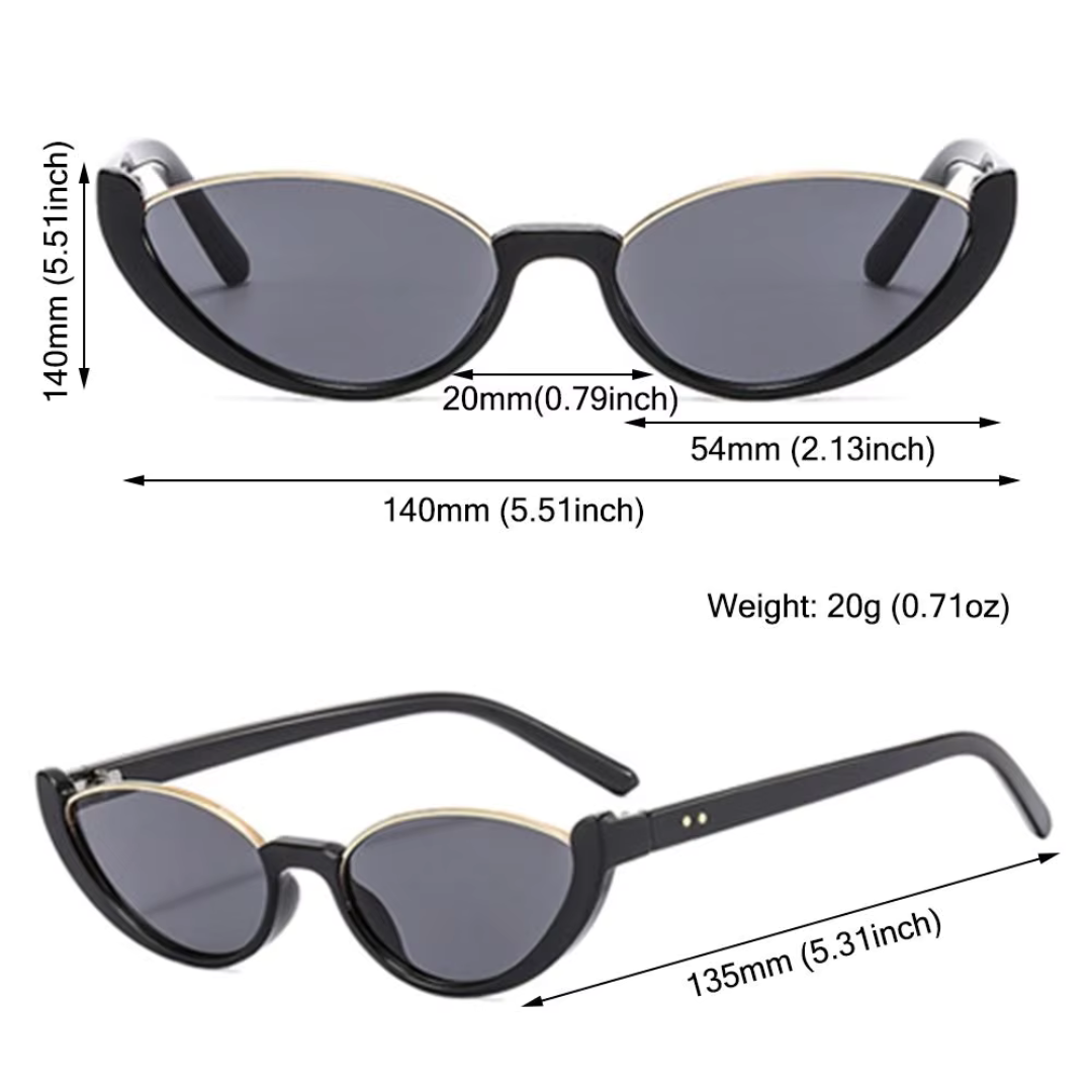 First Lens Cat Eye Eclipse Sunglasses UV-400 - S067