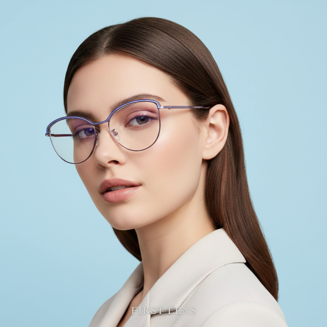 First Lens Elegant Cat-Eye Blue Light Computer Glasses - B039