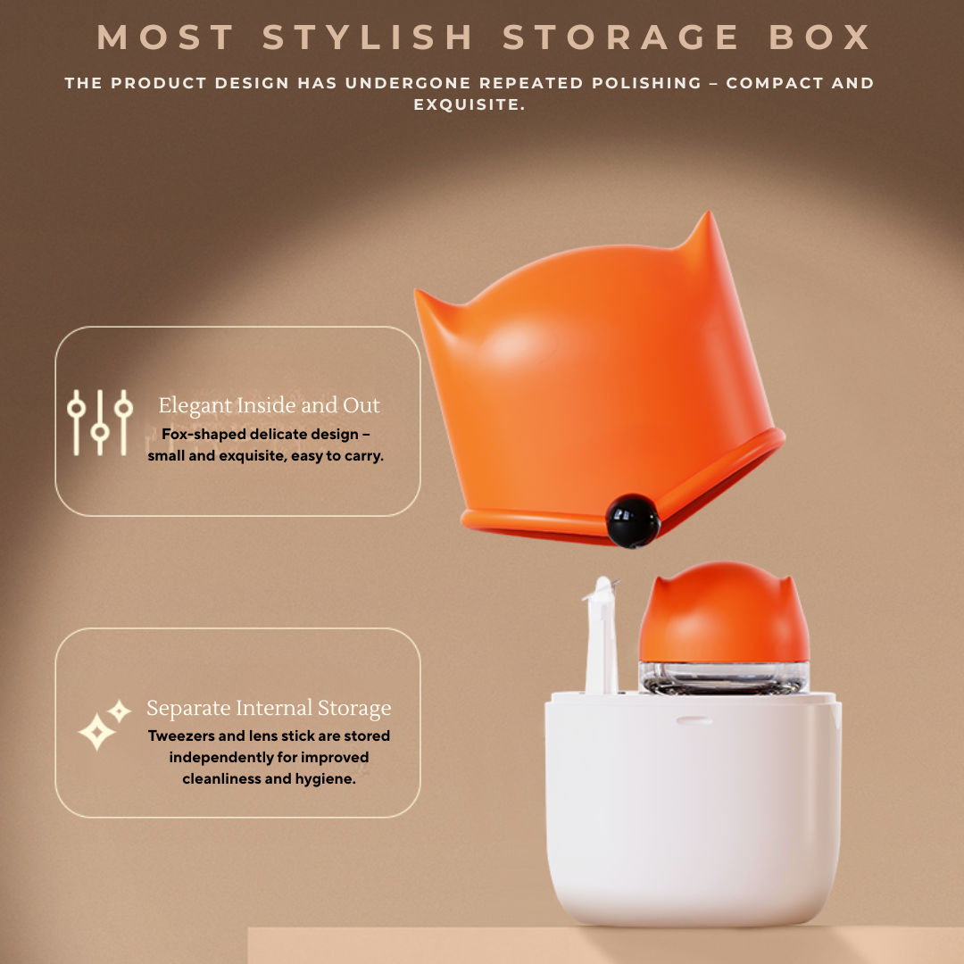First Lens FoxyCap Contact Lens Travel Kit - Orange