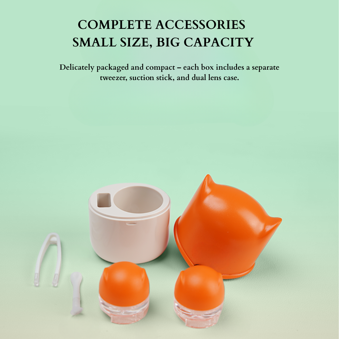 First Lens FoxyCap Contact Lens Travel Kit - Orange