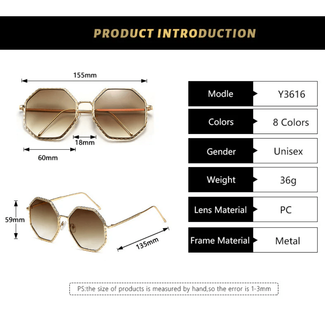 First Lens Glam Oversized Sunglasses - S071