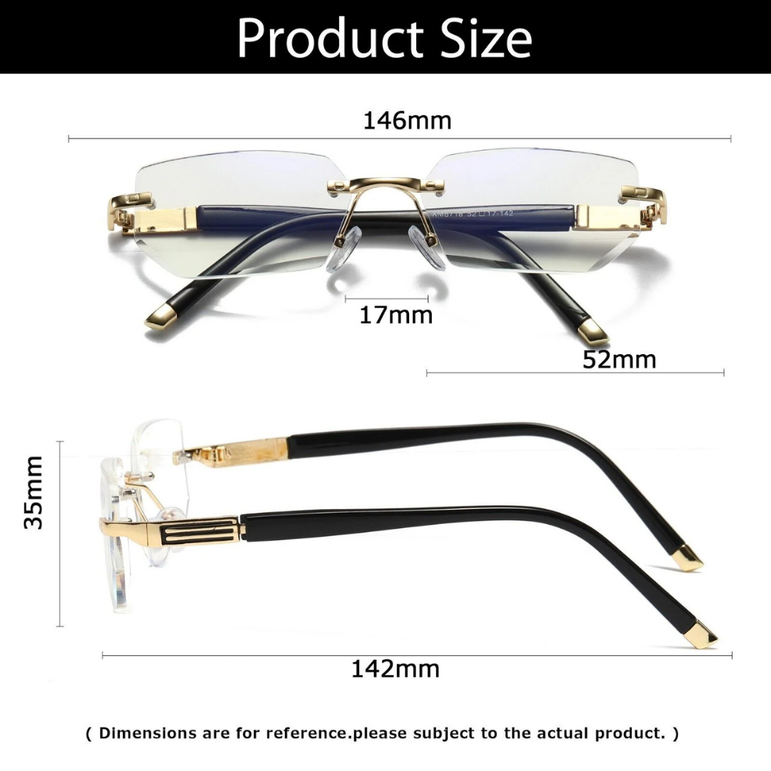 First Lens GoldAccent Blue Light Reading Glasses - R003