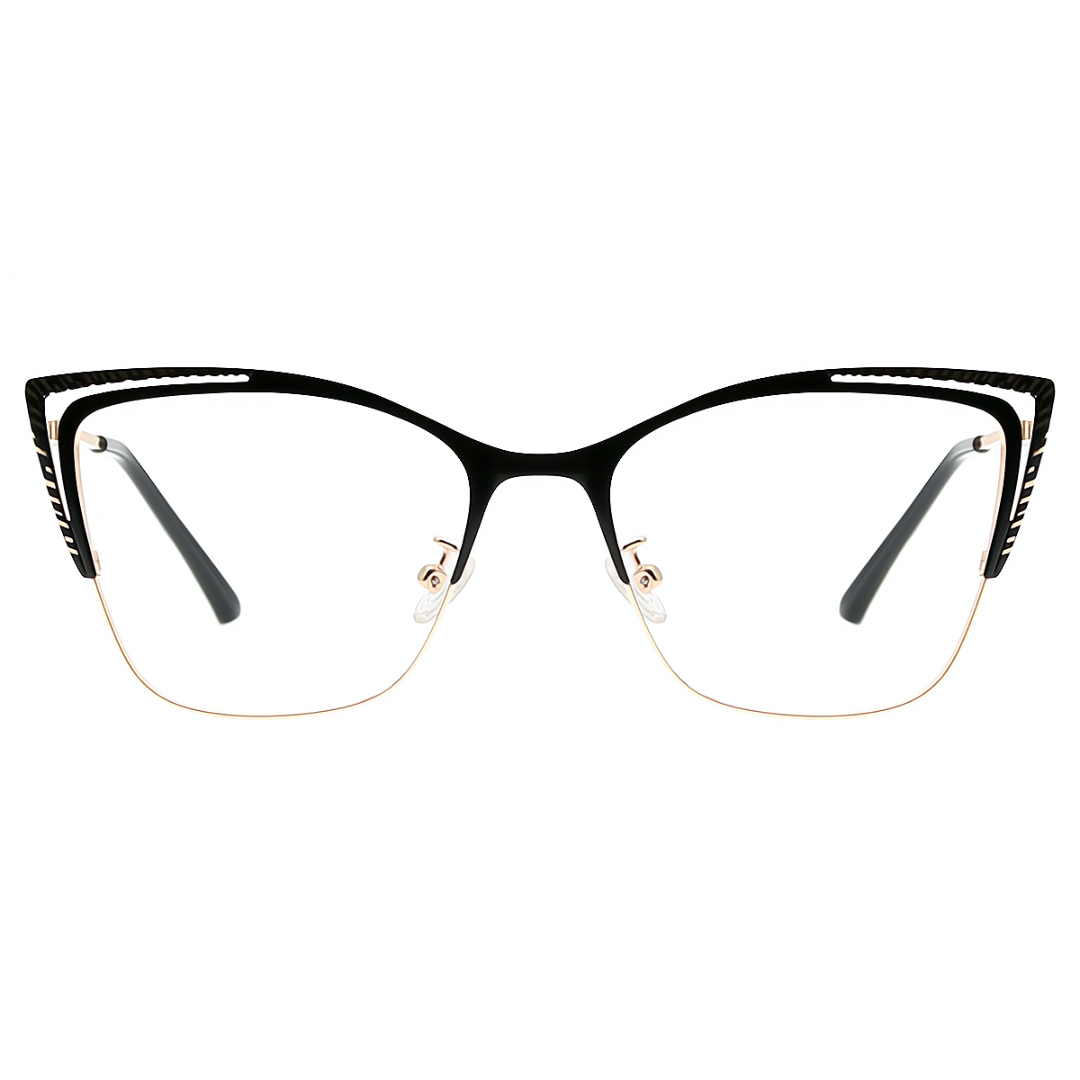 First Lens Gold-Black Charm Cat-Eye Blue Light Computer Glasses - B027