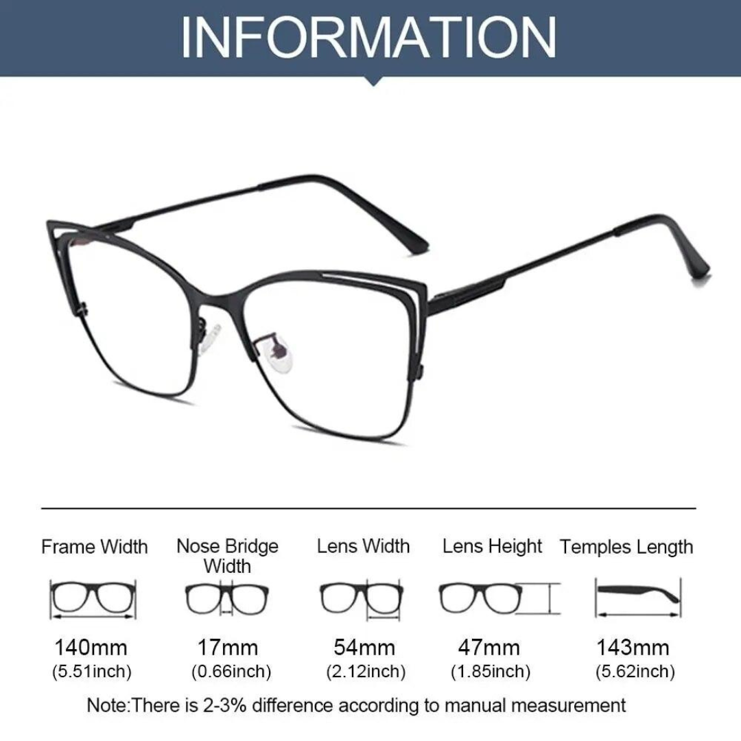 First Lens Green Charm Cat-Eye Blue Light Computer Glasses - B042