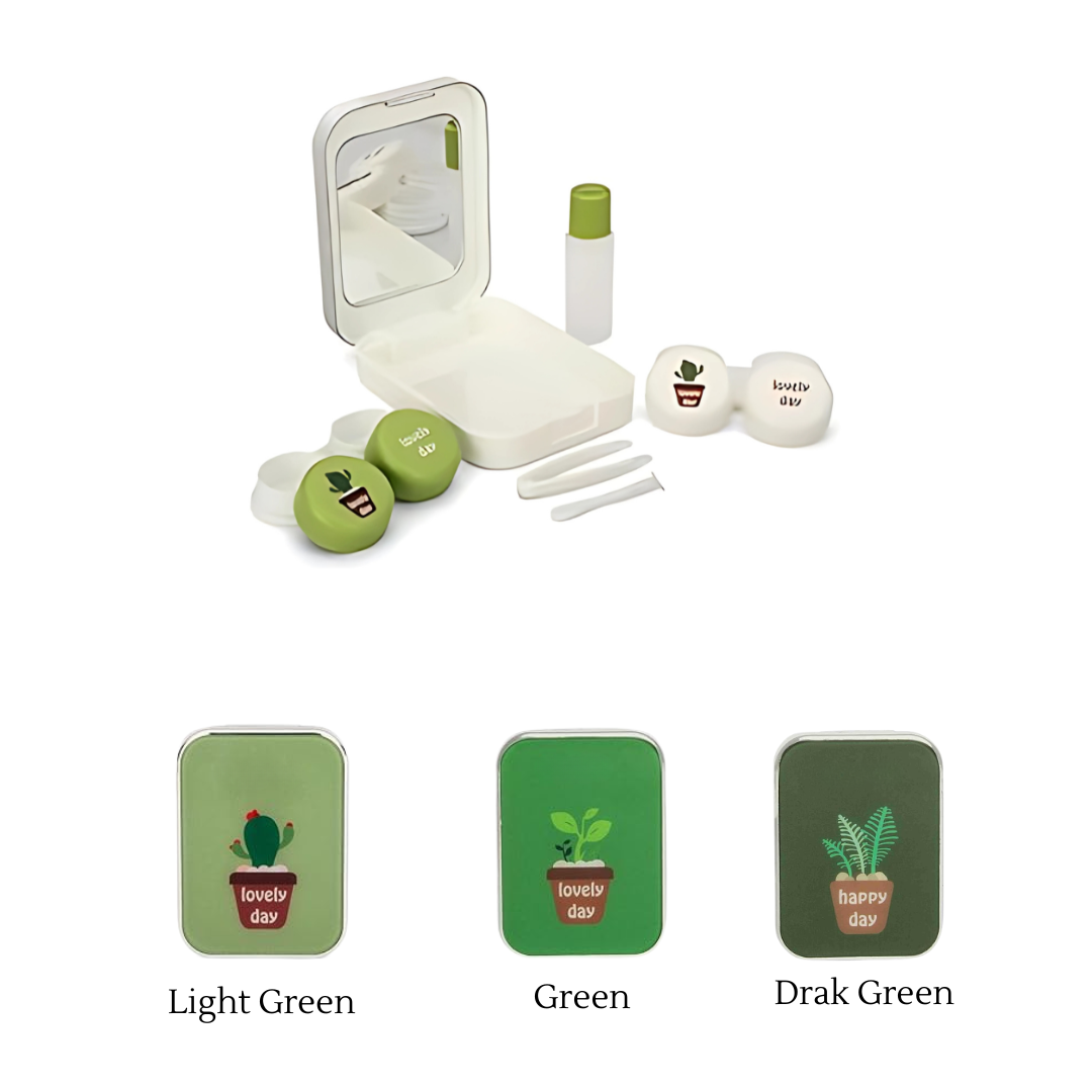 First Lens GreenLeaf Dual Case Contact Lens Travel Kit