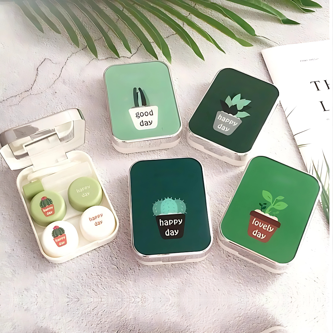First Lens GreenLeaf Dual Case Contact Lens Travel Kit
