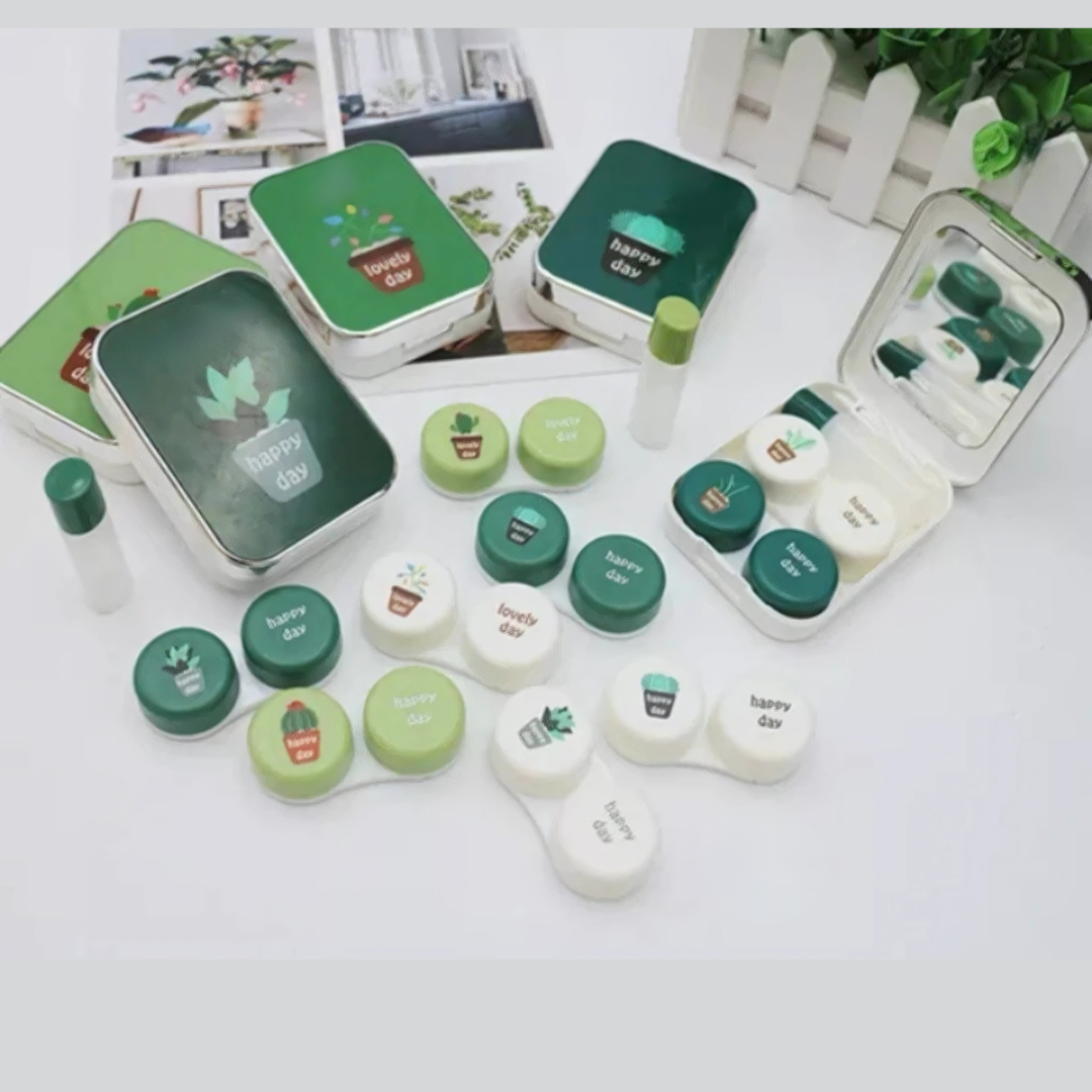 First Lens GreenLeaf Dual Case Contact Lens Travel Kit