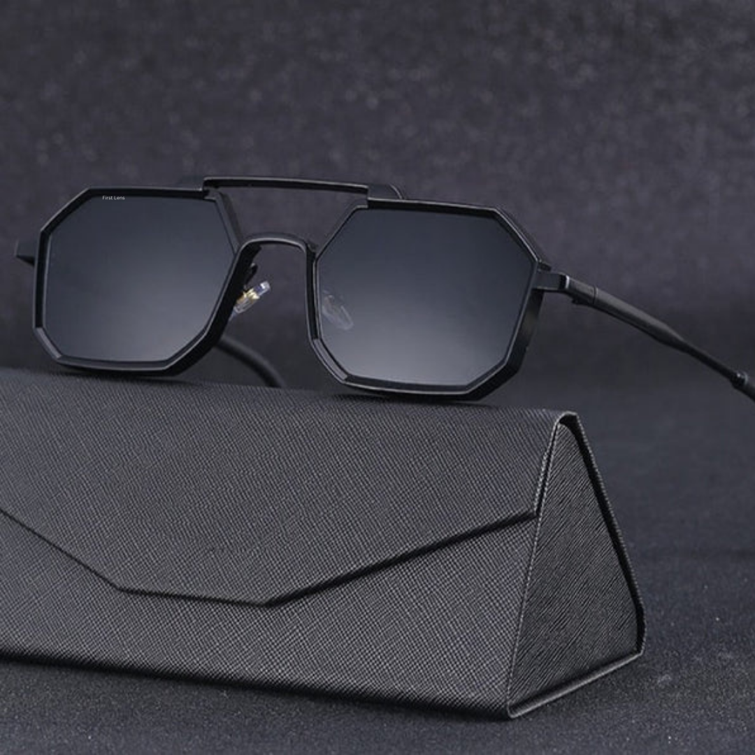 First Lens Gun Metal Sunglasses - Front View