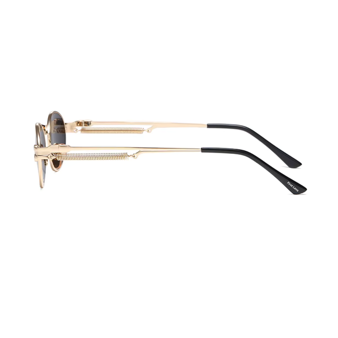 First Lens Heritage UV400 Sunglasses - Black-Gold - S329