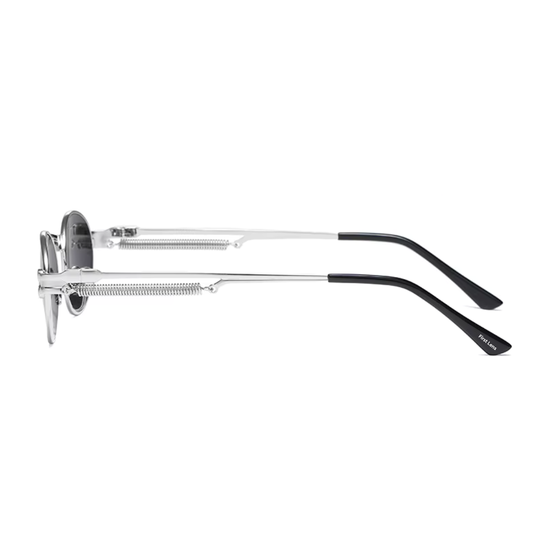 First Lens Heritage UV400 Sunglasses - Silver-Black - S331