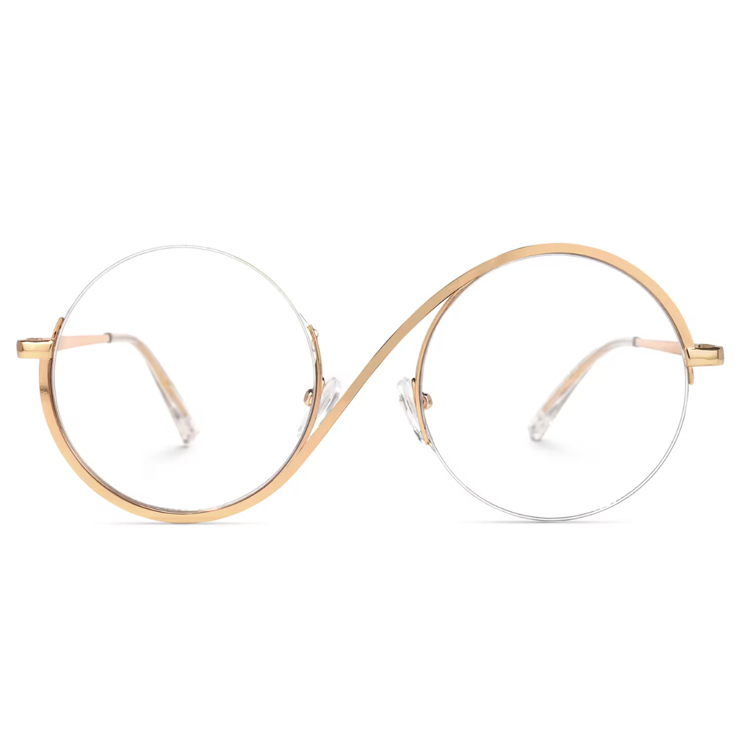 First Lens Infinity Computer Glasses 001 - Gold with anti-blue light lenses