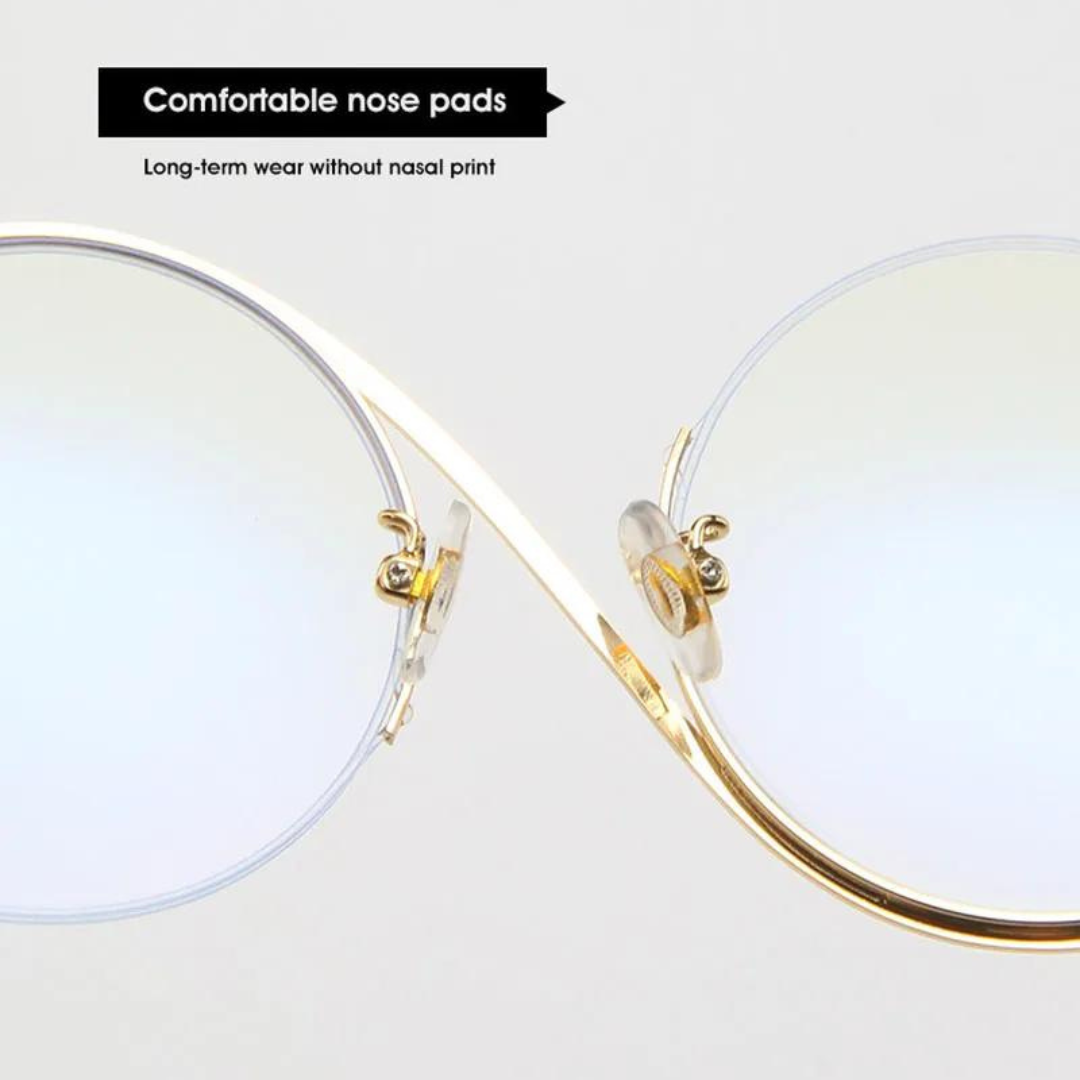 First Lens Infinity Computer Glasses 001 - Gold highlighting lightweight frame