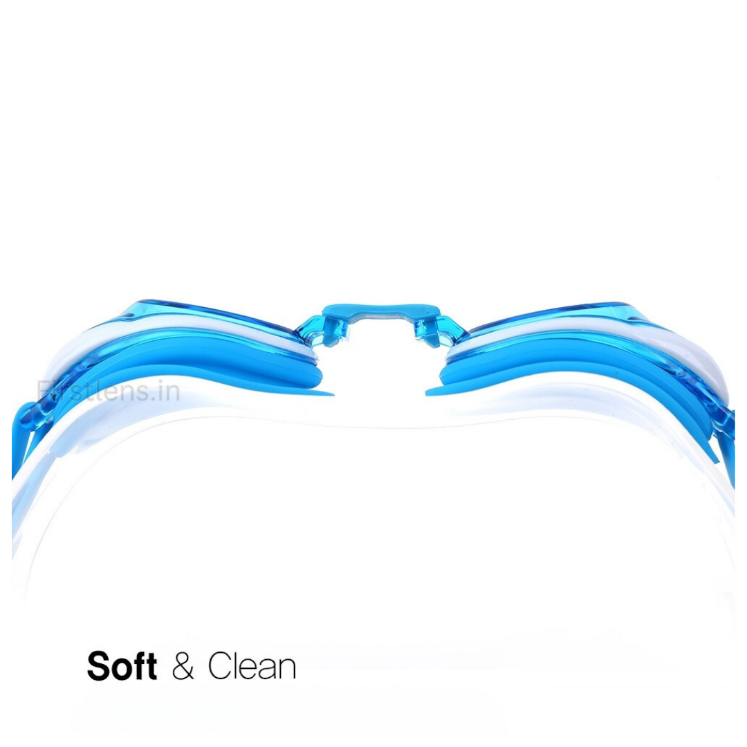 Top view of First Lens Junior Swimming Goggles, model 007 for children