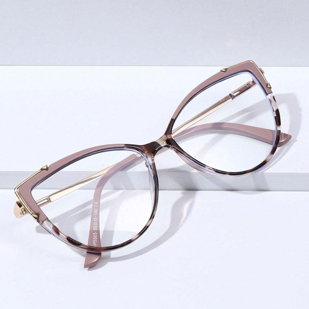 First Lens KittyEyes Blue Light Computer Glasses Coffee 003 - B057